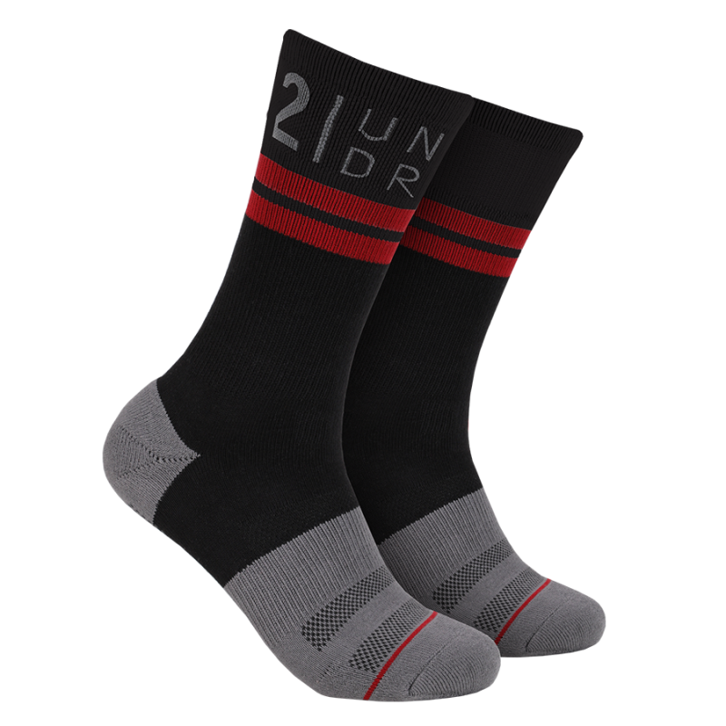 Sport Crew Sock - Black/Grey