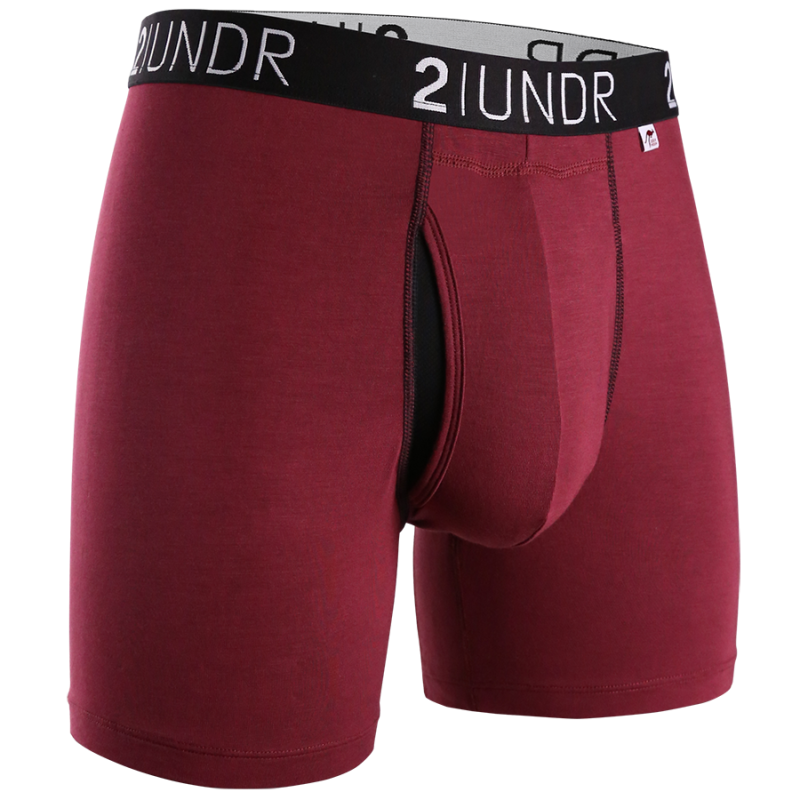 Swing Shift 6" Boxer Brief - Burgundy