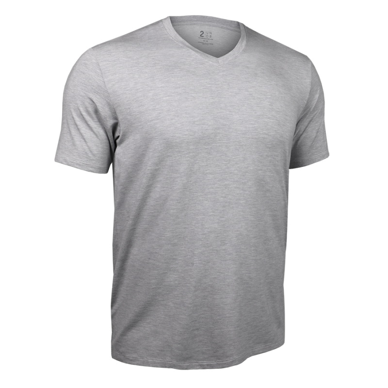 Luxury V Neck Tee - Grey