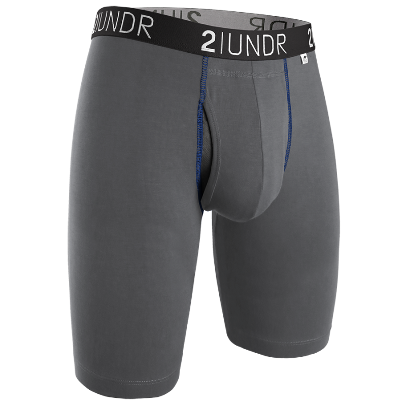 Swing Shift 9" Long Leg - Grey/Blue