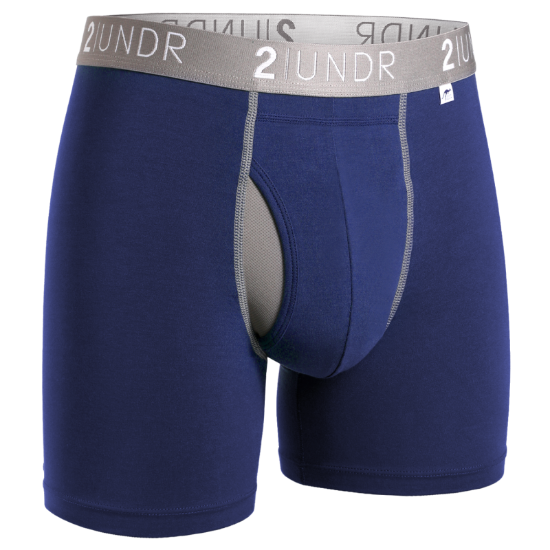 Swing Shift 6" Boxer Brief - Navy/Grey
