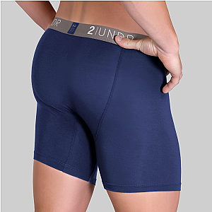 Swing Shift 6" Boxer Brief - Navy/Grey