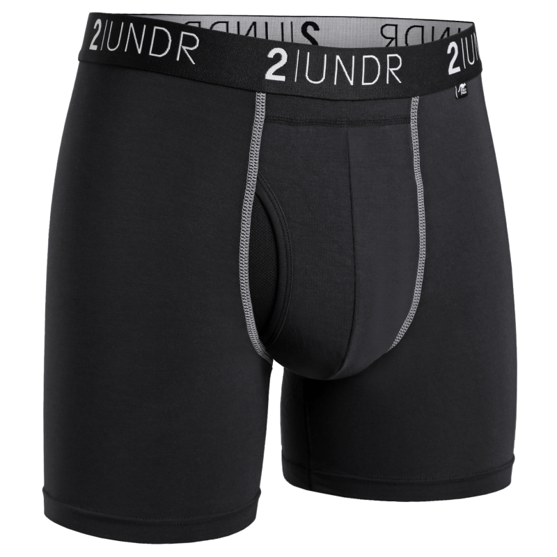 Swing Shift 6" Boxer Brief - Black/Grey