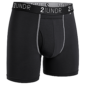 Swing Shift 6" Boxer Brief - Black/Grey