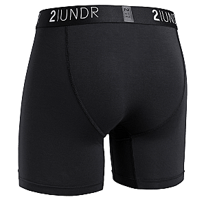 Swing Shift 6" Boxer Brief - Black/Grey
