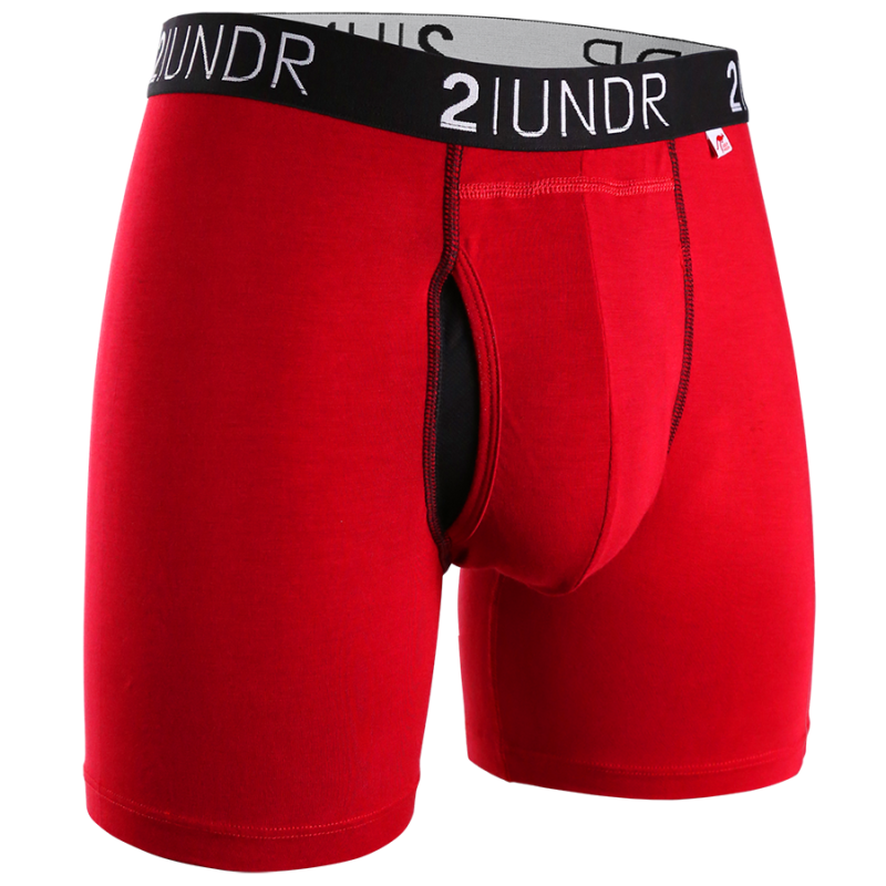 Swing Shift 6" Boxer Brief - Red/Red