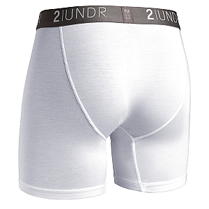Swing Shift 6" Boxer Brief - White/Grey
