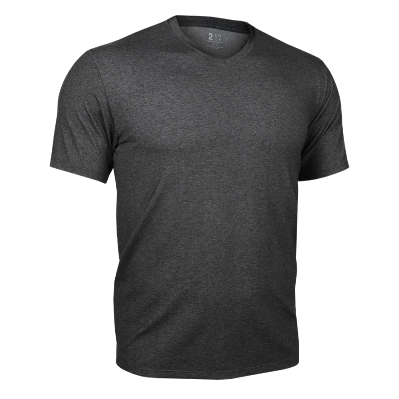 Luxury V Neck Tee - Charcoal