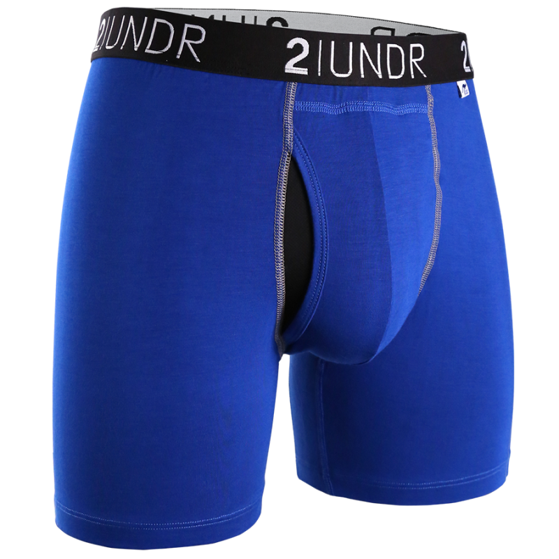 Swing Shift 6" Boxer Brief - Blue/Blue