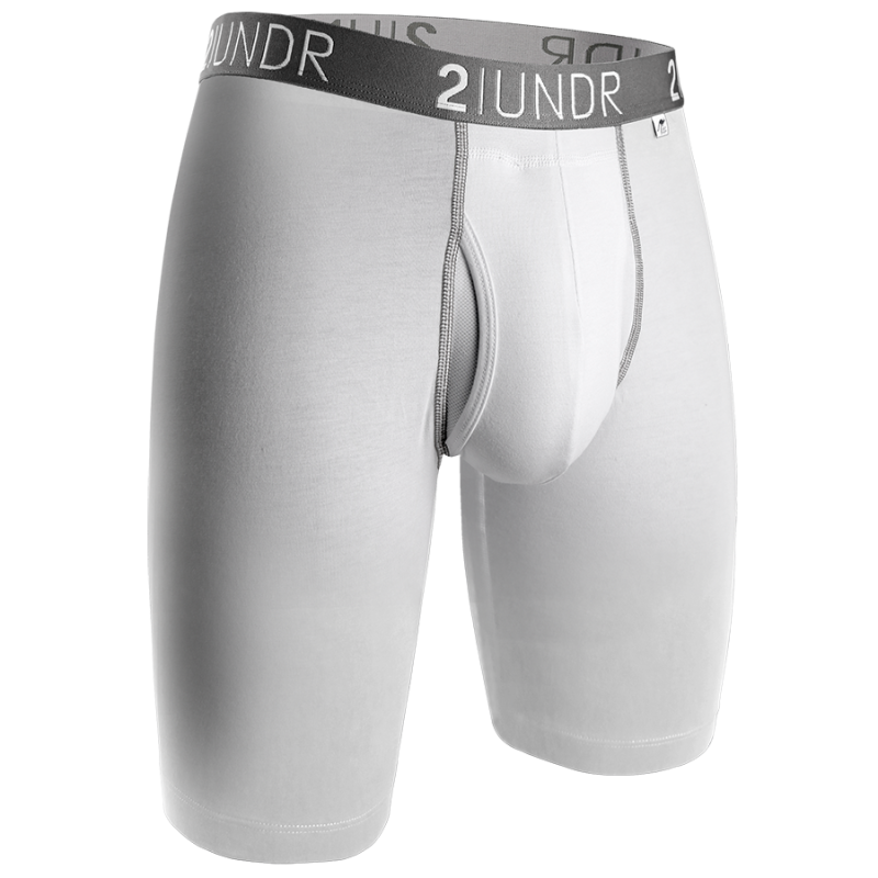 Swing Shift 9" Long Leg - White/Grey