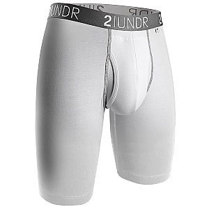 Swing Shift 9" Long Leg - White/Grey