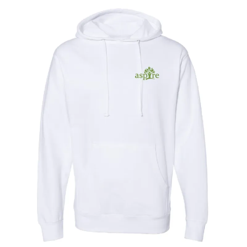 Aspire White Pull-Over Hoodie