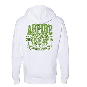 Aspire White Pull-Over Hoodie
