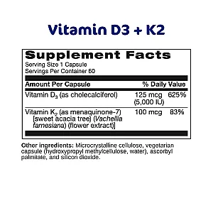 Vitamin D3 + K2 Capsules