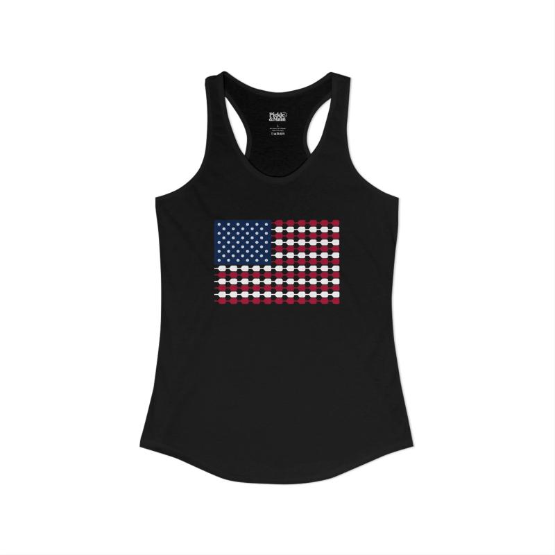 Pickleball Flag Women's Racerback Tank