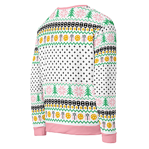 Deck The Halls With Pickleballs Ugly Pickleball Sweatshirt - Pink