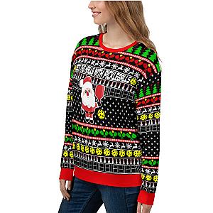 Deck The Halls With Pickleballs Ugly Pickleball Sweatshirt - Black