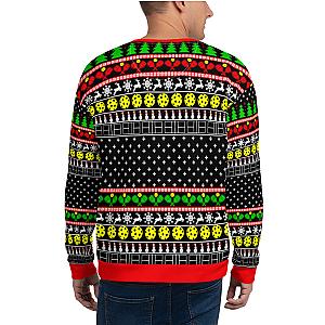 Deck The Halls With Pickleballs Ugly Pickleball Sweatshirt - Black