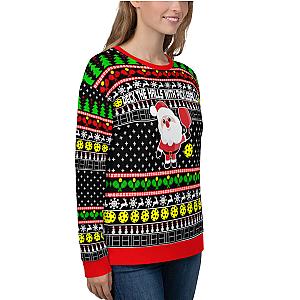 Deck The Halls With Pickleballs Ugly Pickleball Sweatshirt - Black