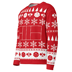 Red & White Unisex Ugly Pickleball Sweatshirt