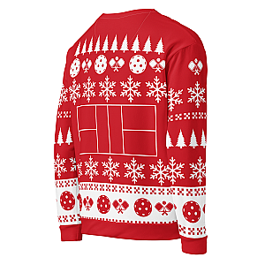 Red & White Unisex Ugly Pickleball Sweatshirt
