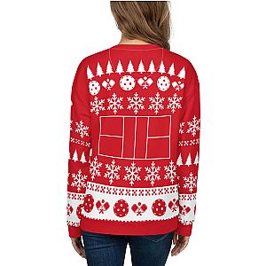 Red & White Unisex Ugly Pickleball Sweatshirt