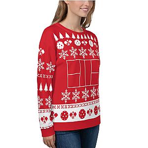Red & White Unisex Ugly Pickleball Sweatshirt