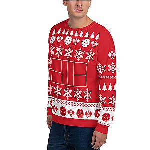 Red & White Unisex Ugly Pickleball Sweatshirt