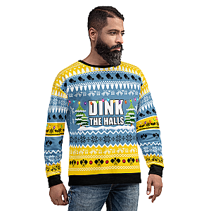 Dink The Halls With Pickleballs Unisex Ugly Pickleball Sweatshirt