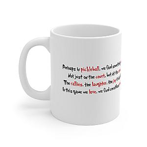 Pickleball Holiday Heart Mug