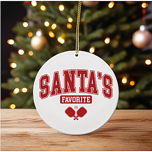 Santa's Favorite Pickleball Ornament