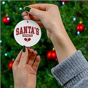 Santa's Favorite Pickleball Ornament