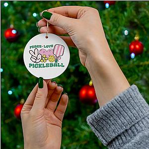Peace Love Pickleball Ornament