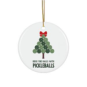 Deck The Halls With Pickleballs Tree Ornament