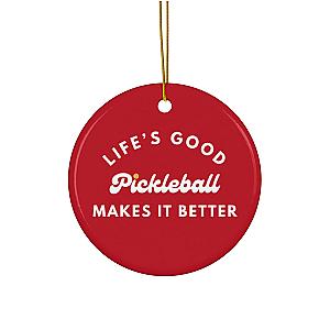 Pickleball Makes It Better Ornament - Red