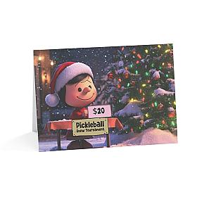 Pickleball Snow Tournament Holiday Cards
