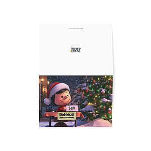 Pickleball Snow Tournament Holiday Cards