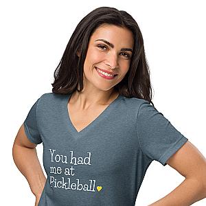 You Had Me At Pickleball Women’s V-neck T-shirt