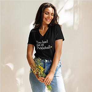 You Had Me At Pickleball Women’s V-neck T-shirt