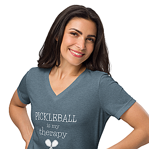 Pickleball Is My Therapy Women’s V-neck T-shirt