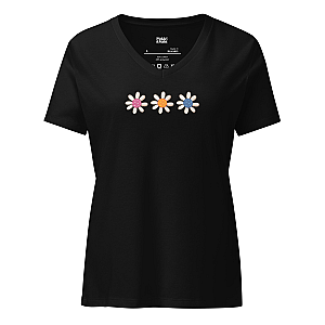 Pickleball Flowers Women’s V-neck T-shirt