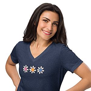 Pickleball Flowers Women’s V-neck T-shirt