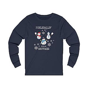 Pickleballin' With My Snowmies Unisex Long Sleeve Tee