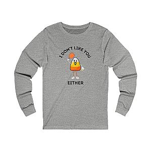I Don't Like You Either Candy Corn Unisex Long Sleeve Pickleball T-shirt