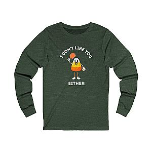 I Don't Like You Either Candy Corn Unisex Long Sleeve Pickleball T-shirt