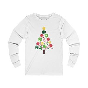 Pickleball Christmas Tree Unisex Long Sleeve T-shirt