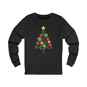 Pickleball Christmas Tree Unisex Long Sleeve T-shirt