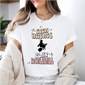 Even Witches Play Pickleball Unisex Tee