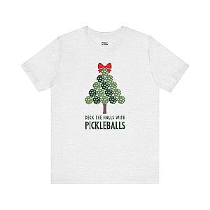 Deck The Halls With Pickleballs Tree Unisex Tee