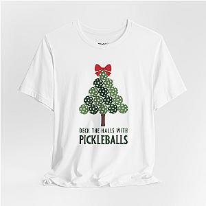 Deck The Halls With Pickleballs Tree Unisex Tee